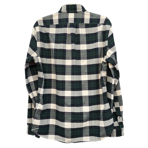 J.Crew Men’s M Green Gray Black Plaid Oxford Button Down Shirt - Picture 2 of 6